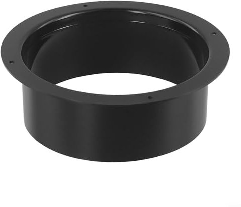 Sandyseptember Connecteur à bride murale en ABS pour tuyau de ventilation - Raccord rond noir - 150 mm
