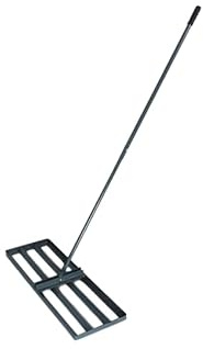 NAJDER Râteau niveleur pour Gazon en métal 90 x 30 cm avec Manche métallique, nivellement du Sable et du Sol, râteau niveleur, Outil pour Gazon, racloir pour Gazon en Acier Inoxydable pour Jardin