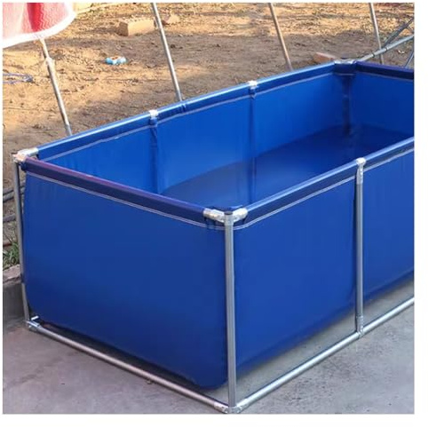 pujindu Laghetto per Pesci in Tela, Laghetto per Koi Fuori Terra, Vasche Temporanee per Pesci, Piscina con Struttura in Metallo per L'irrigazione di Giardini di Allevamento di Koi(3x1x1m)