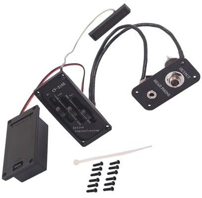 Accessoire de micros fonctionnant sur piles avec capteurs piézoélectriques silencieux et design ergonomique en métal sortie préampli pour violon