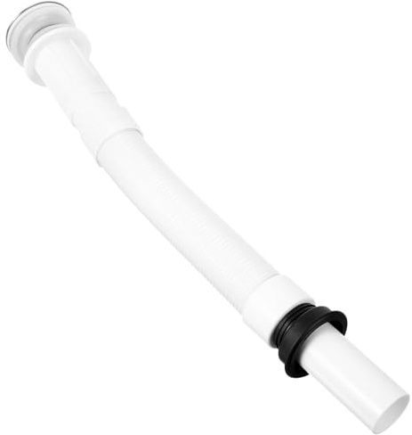 IWOWHERO Flexible Washing Machine Drain Hose Extension Pipe, Universal Corrugated Plastic Sink and Bathroom Drain Tubing for Washer Outlet, Adjustable Length Plumbing Hose