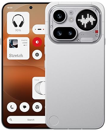 Nothing Phone (4a) Pro - 50 MP Triple Camera with Up To 140X ultra Zoom, Metal Unibody Smartphone, Long Lasting Battery and 50W Fast Charge, 144Hz AMOLED Display and Glyph Bar, 12GB + 256GB -Silver