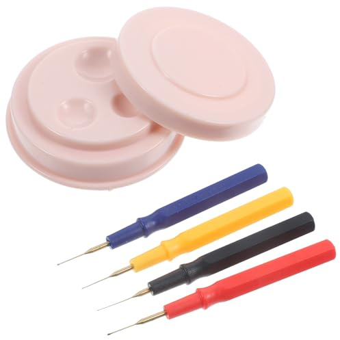 JECOMPRIS Ensemble de Stylos Huiliers pour Montre et Horloge, Outil de Réparation Horloger en Plastique, Facile à Utiliser pour Appliquer de l'huile Lubrifiante, 1 Set Professionnel