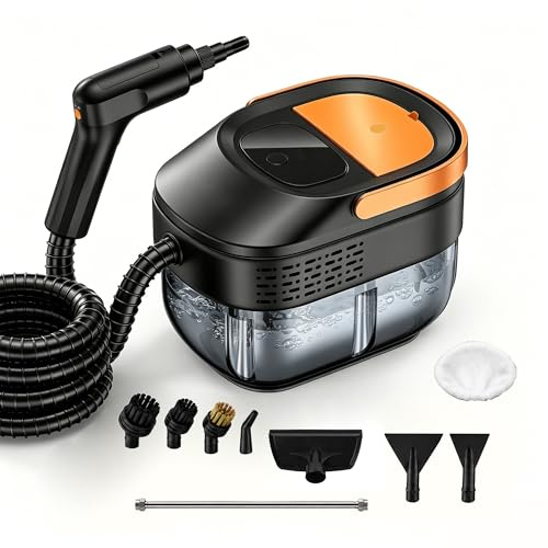 Vaporeta Limpieza Hogar 2500W,Vaporeta de Mano,Depósito de Agua 1600ML | Limpiador a Vapor Mango Regulable en 3 Niveles,Calentamiento Rápido 15s, para Coche, Cocina