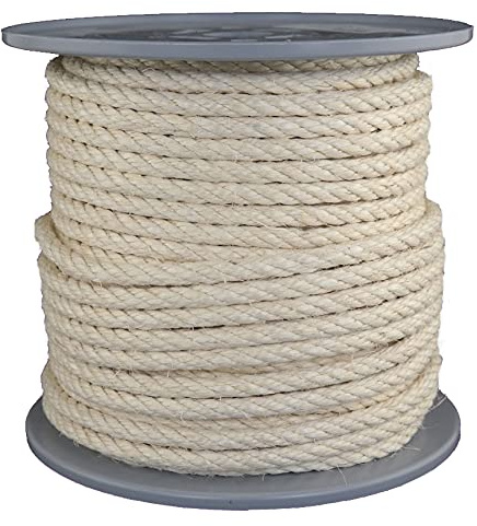 En sisal diamètre: 8 mm-longueur 50 m de bobine de corde de sisal