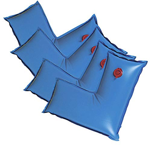 Robelle 2 ft. Corner 4-Pack Heavy Duty Blue Pool Cover Weights, .33 MM Thick Vinyl, Pool Water Bags, Water Tubes