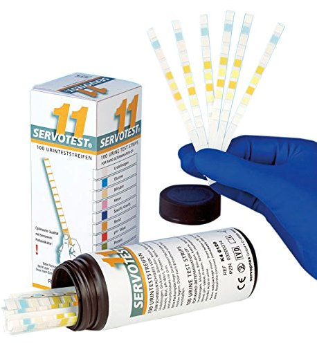 Servotest 11 Acero De La Tira De Orina Test 100 Pieza