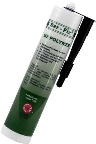 Ber-Fix MS Polymer Schwarz 1x 440g – Ungiftiger Teichkleber & Dichtstoff – Klebt & dichtet selbst unter Wasser