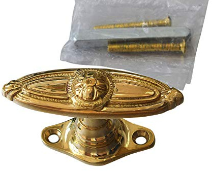 Graf von Gerlitzen Antik Messing Fenstergriff Fenstergriffe Fenster Griff Griffe Fensterolive F77P