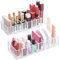 Kurtzy Transparente Acryl Lidschatten Make Up Organizer mit 8 Fächern (2 STK) 21,5 x 8,5cm Kompakte Schubladen & Schreibtisch Organizer Schminke Kosmetik Aufbewahrung für Lidschatten, Rouge, & Bronzer