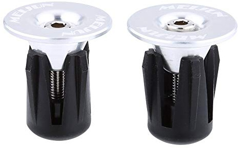 VBESTLIFE 2 pcs Vélo Guidon Extrémité Bouchons Bar Casquettes Vélo Guidon Poignées Bar Fin Cap pour la Plupart des vélos(Argent)