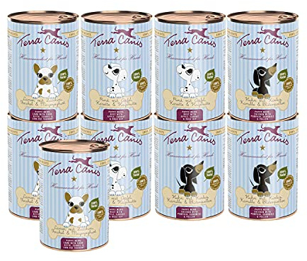 Terra Canis Pack découverte, Nourriture Humide pour Chiots, 9x400g