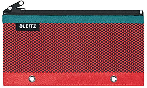 Leitz Urban Chic Federmäppchen mit 2 Fächern, Integrierte Ösen, Rot, 60130020