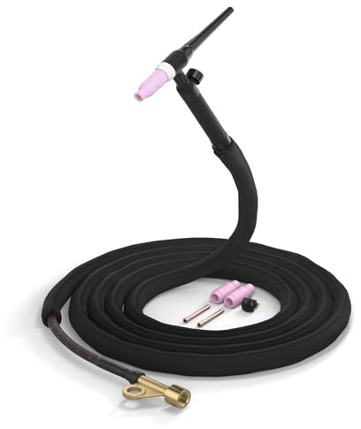 YESWELDER Tig Welding Torch WP-17FV(Gas-Valve Head) Flexible Head Air-Cooled TIG Complete Torch with 12ft Cable