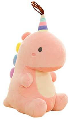Mislaxy Plyschdjur, dinosaurie, kawaii, söt gosedjur, docka, kudde, dinosaurieksak, presenter till födelsedag, jul, 30 cm (rosa)