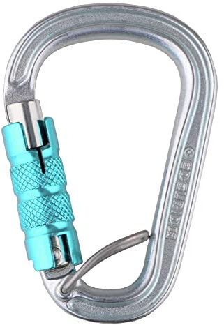 EDELRID Unisex – Erwachsene HMS Bruce Steel Triple FG Karabiner, icemint, one Size