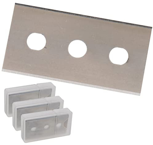 der kleine Handwerker 30 x Doppelseitige Schaberklingen 22 x 43 x 0,2 mm universell passend für Glasschaber und Kochfeldschaber Schaber Ersatzklingen