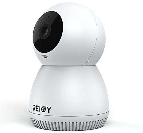 REIGY 1296P Telecamera Wi-Fi Interno 360 Gradi, 3MP Videocamera Sorveglianza IP Wireless Supporto Audio Bidirezionable Night Vision Allarme APP iOS/Android Compatibile NVR Sistema