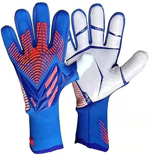 Kinder Fußballhandschuhe, Torwarthandschuhe, Professionelle Herren Latex Fußballtorwarthandschuhe, Trainingshandschuhe Ausrüstung mit doppeltem Handgelenkschutz, abriebfest, rutschfest 9yards A