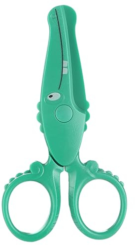 Ciseaux de Sécurité pour Enfants - Gauchers, Alligator Mignons, pour Tout-Petits, Bricolage et Outils de Peinture