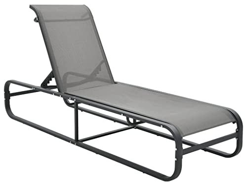Rantry Sonnenliege Aluminium und Textilene Gartenliege Strandliege Balkonliege Relaxliege Liegestuhl Möbel Terrassenliege für Balkon Garten Terrasse