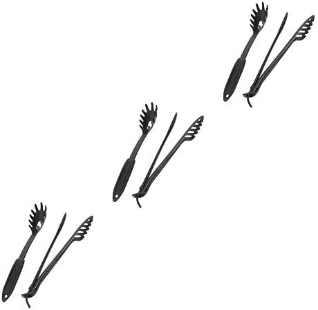 Alipis 3ensembles Pince à Pâtes Réutilisable Ustensile De Cuisine Antiadhésif Pour Spaghetti Et Nouilles Pour Maison Pique-