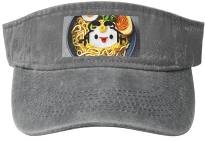 Gorra de mezclilla con diseño de huevera, diseño unisex versátil, para actividades al aire libre y uso diario, Huevera de fideos Ramen, talla unica-L