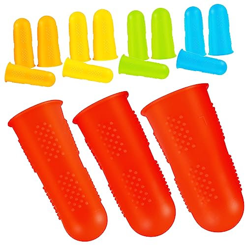 HAPINARY 15stücke Teiliges Silikon Fingerschutz Fingerkuppenschutz Farben Hitzebeständig Flexibel Und Wiederverwendbar Für Nähen Gärtnern Scrapbooking Und Handarbeiten
