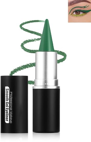Eyeliner Wasserfest Grün, Matt Glatte Creme Gel Eyeliner Stift Langlebig | Hochpigmentiert Schnelltrocknend Kajalstifte, Eye Liner Face Paint Stick für Gesicht Körper, Weihnachten Halloween Makeup