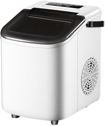 Macchina per il ghiaccio Macchina per cubetti di ghiaccio da banco, funzione autopulente, 9 cubetti in 6-8 minuti, macchine per cubetti di ghiaccio portatili per casa/cucina/ufficio/bar