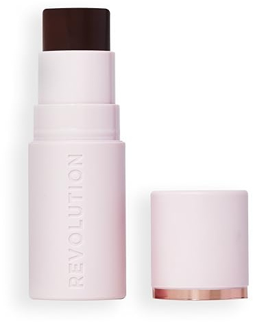 Revolution Skin Silk Bronzer Stick – byggfärg för kinder, ögon och läppar – creme-till-puderformel – Vegan & Cruelty-Free – Deep Mocha – 4,5 g