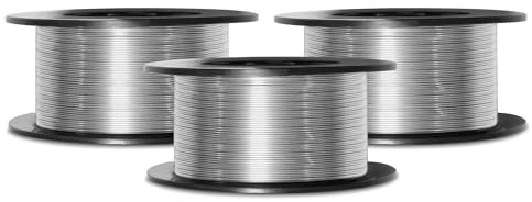 TIGMIG 3 Bobines de Fil Fourré 0,8 mm (Bobine de 0,45 KG), E71T-GS, pour Soudage MIG Flux, Service Italie