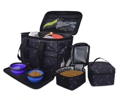 Travel Dog Bag – Airline Approved for Small to Medium Dogs and Cats – Waterproof, with Mesh Pockets, Shoulder Strap & Adjustable Compartments – Ideal for Long Trips or Short Vet Visits