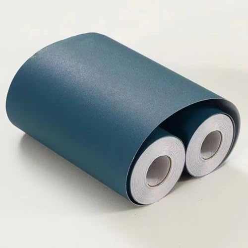 VisitRyl Frise Murale Autocollante Bleu paon 10cm X 500cm Adhésive Réutilisable pour Décoration Intérieure Facile à Poser