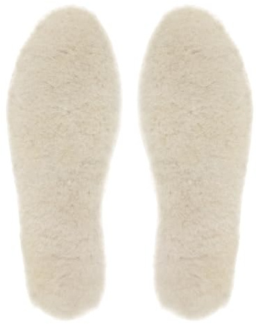 riemot Genuine Sheepskin Insoles Warm Wool Inserts Beige EU41（UK7） | Australian Sheepskin Insoles with Soft Wool Fleece, Warm Cosy Replacement Inner Soles for Boots,Shoes,Slippers