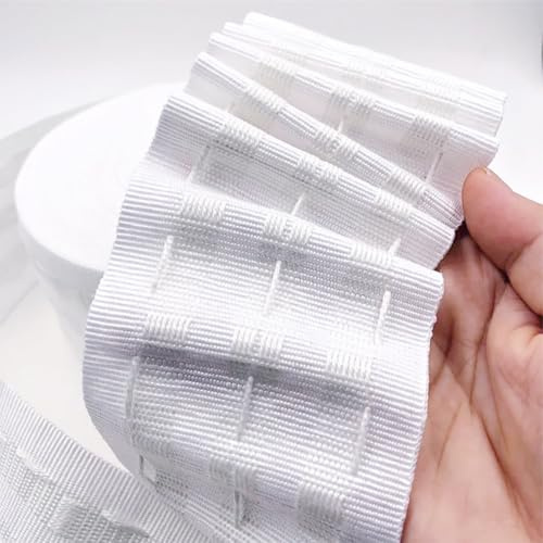 Dansunny Gardinenband Kräuselband Faltenband zum Aufnähen, Breite 7.5 cm, Länge 12M