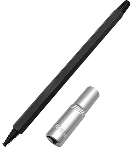 ZKTOOL 4 ~ 8 mm tändstiftsborttagningsverktyg, trasig tändstiftsborttagningsverktyg, universellt dubbel-ändad omvänd gänggängtan, med M10-uttag, omvänd tandtrådutdragare, trasig trådutdragare