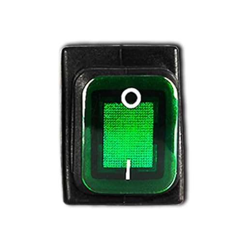 Rocker Switch 12V 220V 4 Pin On Off 250V 4Pin 16A 2 Position Water 20A DC 24V Rocket 22mm Swith Swich KCD4 RL2 2X1N 10Pcs(Green Switch)