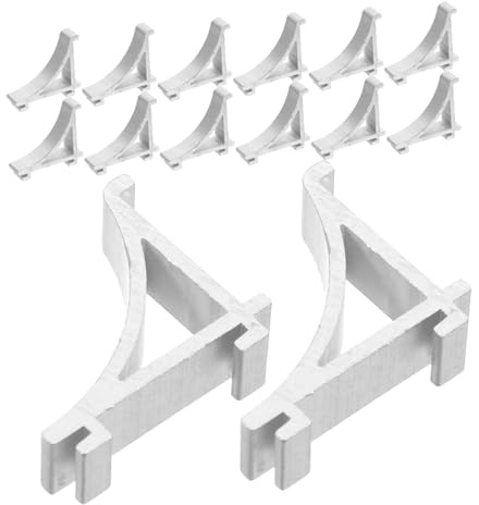 Toddmomy Clips Compatible Estantes de Aleación Refrigerador para de Resistente en de Aluminio Plata, Soporte y 25 Piezas para Organización Cocina