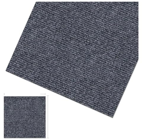 Losetas De Alfombra Autoadhesivas 10-30 pegatinas autoadhesivas cuadradas de 30 cm x, fáciles despegar y pegar, for decorar el hogar hacer azulejos pared(Dark Grey,10pcs)
