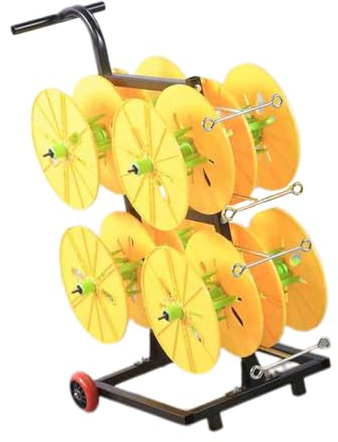 Generisch Tragbarer Kabeltrommelwagen mit Rollen – Robuster Organizer für Baustellen und Heiminstallationen (49x74x90cm)