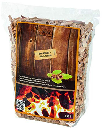 RÖSLE Copeaux de fumage Hêtre, 750 g, pour boîte de fumage et fumoir, barbecue à charbon et à gaz, fume beaucoup, bois naturel