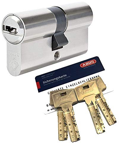 ABUS Bravus.4000 Hochsicherheits - Doppelzylinder mit 4 Schlüssel, Länge 40/50mm mit Sicherungskarte und höchstem Kopierschutz, Zusatzausstattung: Not- u. Gefahrenfunktion und erhöhter Bohr- u. Ziehschutz BS01 (Ziehschutz nur kernbezogen)