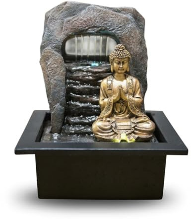 Zen&Light SC 1707 Buddha Zen Dao - Fontana, resina 21 x 17 x 25 cm, bronzo, 1 pz.