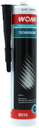 Womi 5570216 Technobond - Pegamento de montaje elástico, 290 ml, color negro