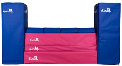 Callieway Turnier Agility Mauer „Bounce Over - Soft“ – alle FCI Sprunghöhen (Fuchsia/blau)