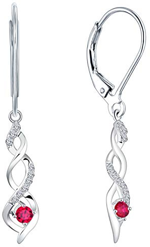 JO WISDOM Damen hängende ohrringe Unendlichkeit infinity silber 925 mit 3A Zirkonia Kristall,Schmuck für Frauen