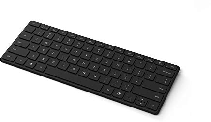 Microsoft Tastiera compatta di design, tastiera compatta Bluetooth, francese AZERTY, nera