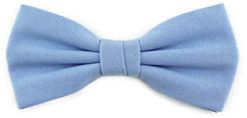 TigerTie - Herrenfliege in hellblau einfarbig Uni - Fliegen Gr. 29 bis 50 cm Halsumfang verstellbar + Aufbewahrungsbox