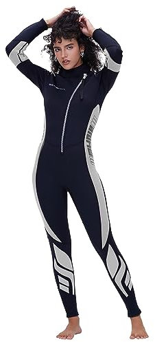 Seaskin Neoprenanzüge für Herren und Damen, 3 mm Reißverschluss vorne, durchgehender Neoprenanzug